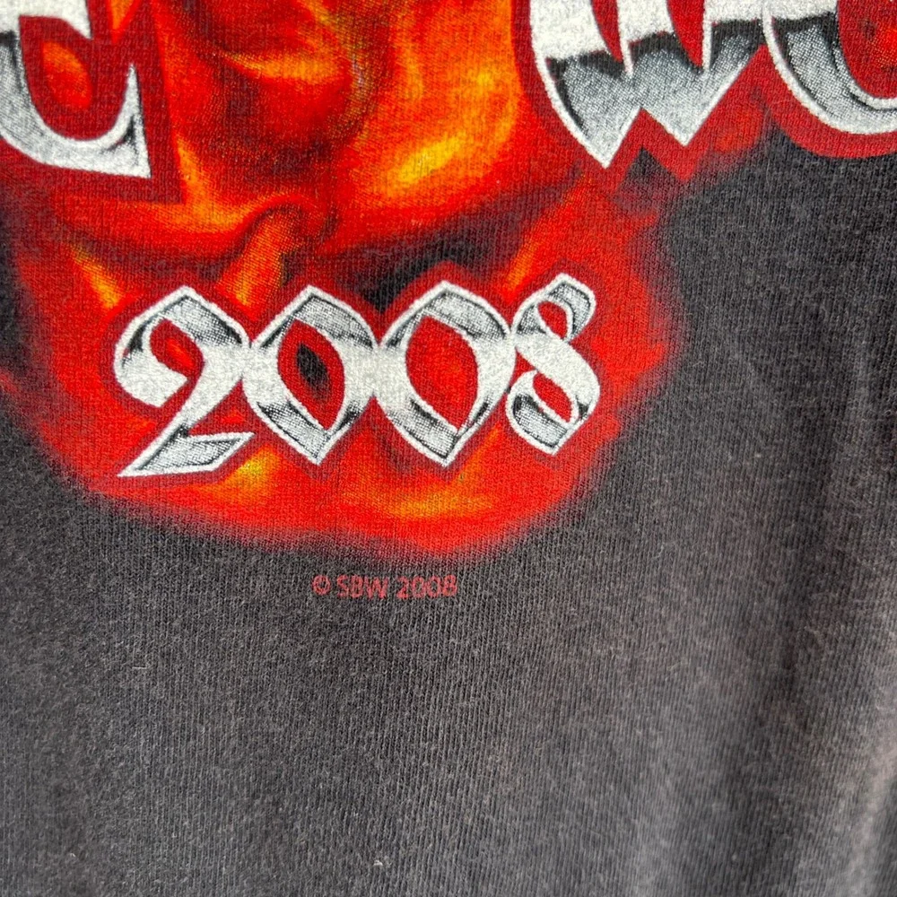 2008‎ Sturgis Bike Week Eagle Flames Biker T-Shirt XL Delta Pro Weight